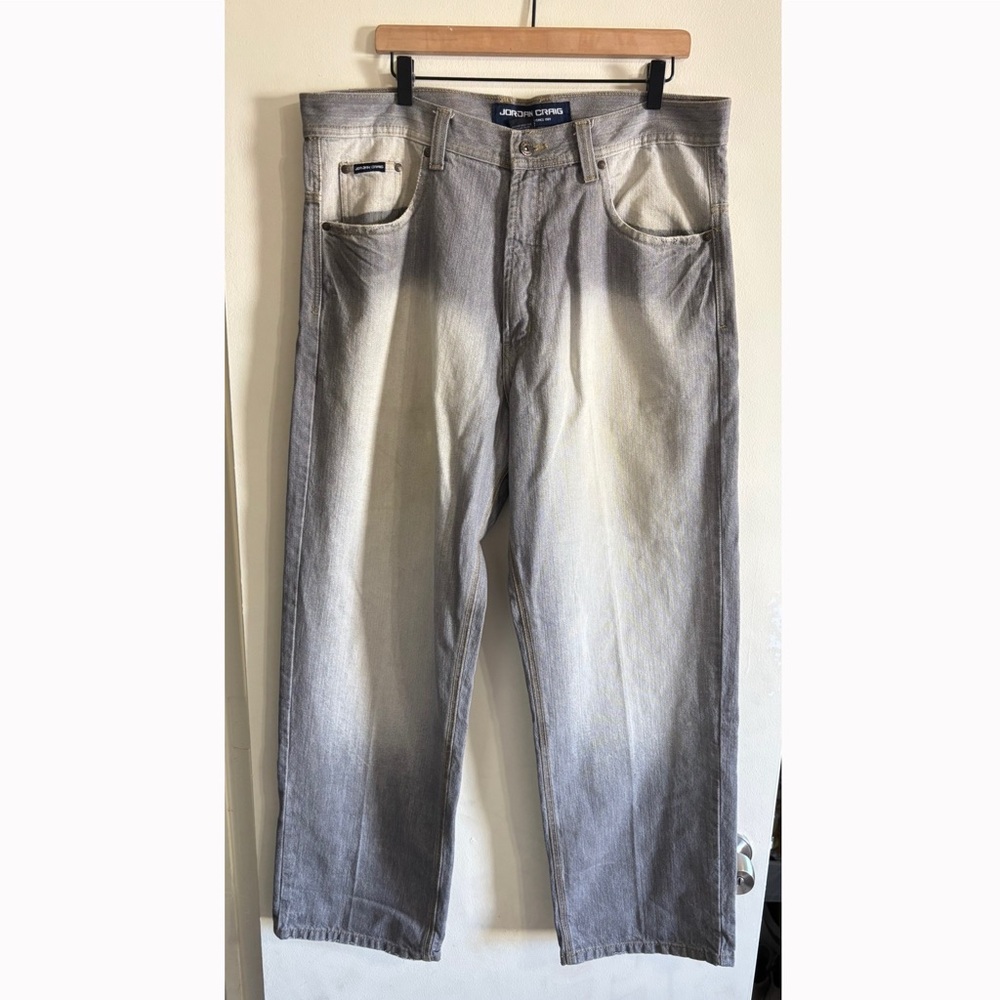 Jordan Craig Jeans Men’s 38x32 Stonewash Gray Denim Streetwear Baggy Grunge - Picture 2 of 16
